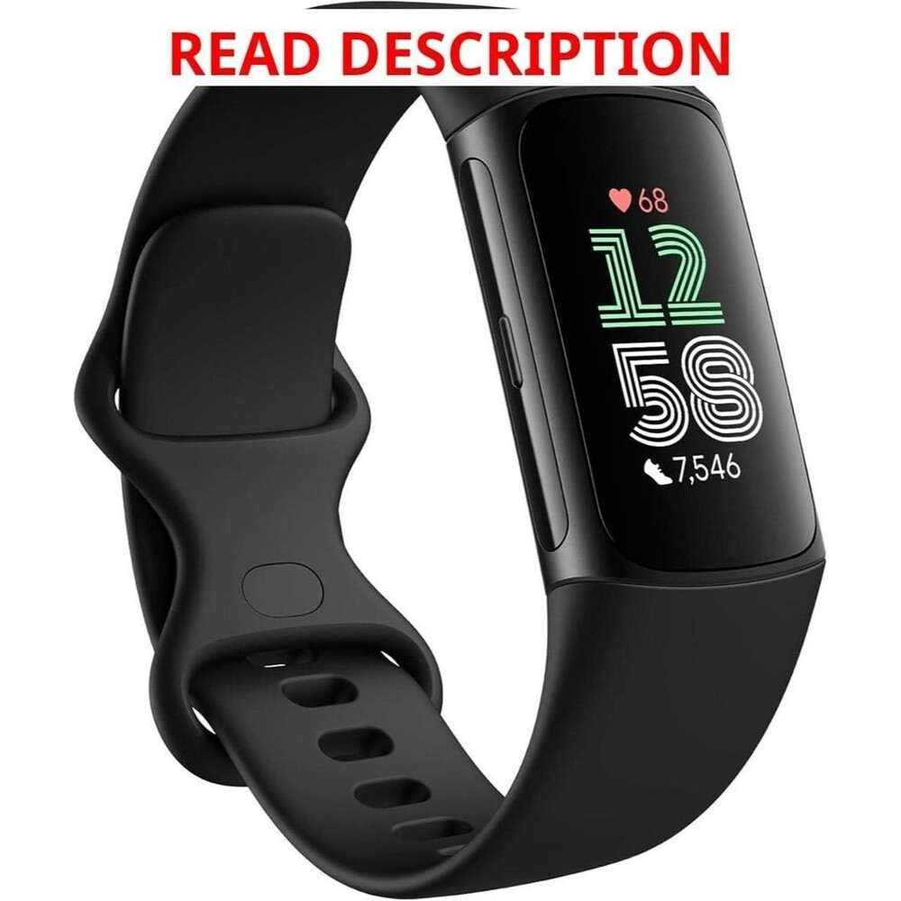 Fitbit Charge 6 Fitness Tracker - Black - With Charger - GA05183NA